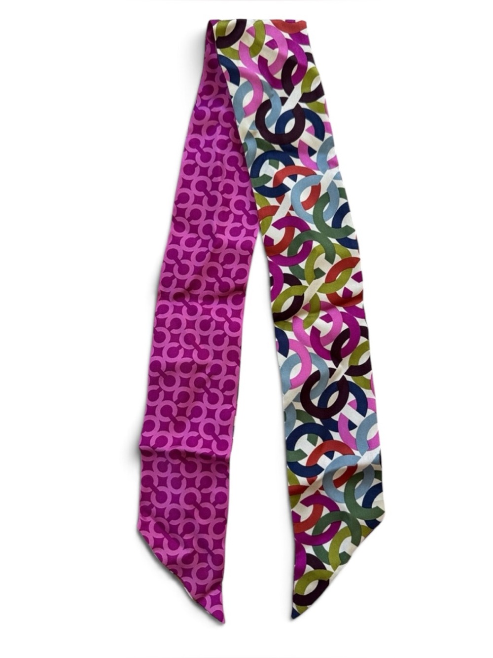 Coach silk reversible, skinny scarf